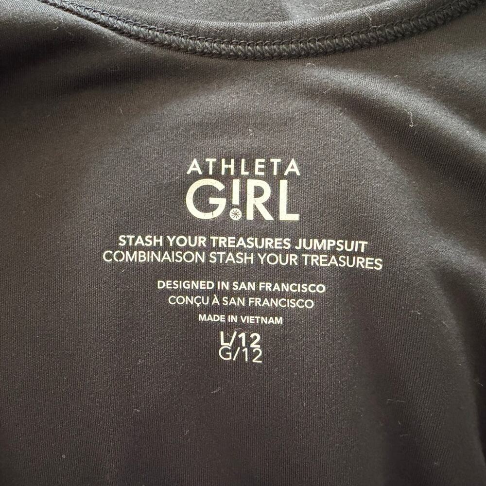 Athleta Girl Stash Your Treasures Jumpsuit, Black, Girls Large 12 - Picture 7 of 7